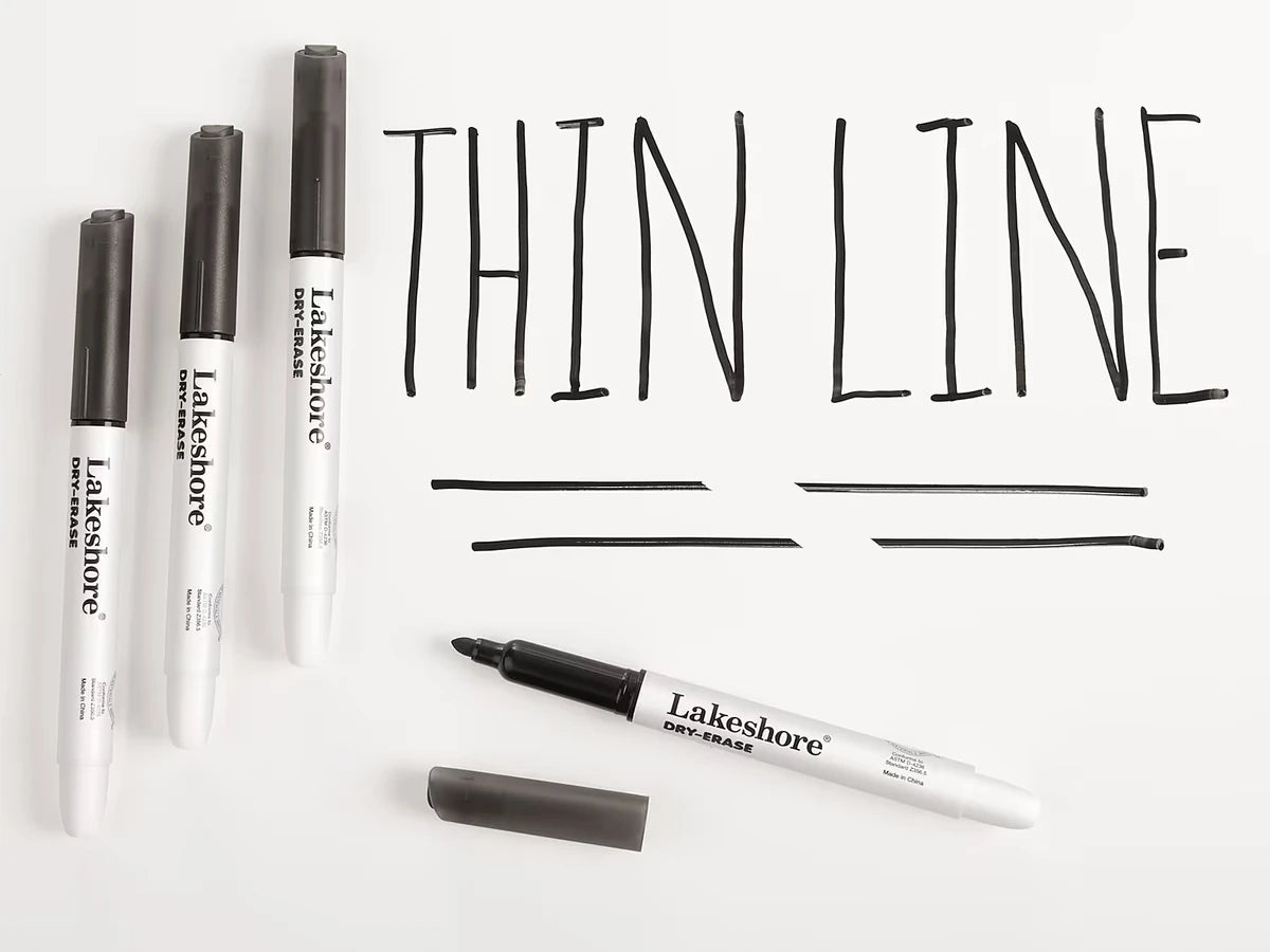 Write & Wipe Thin-Line Markers - US 3939