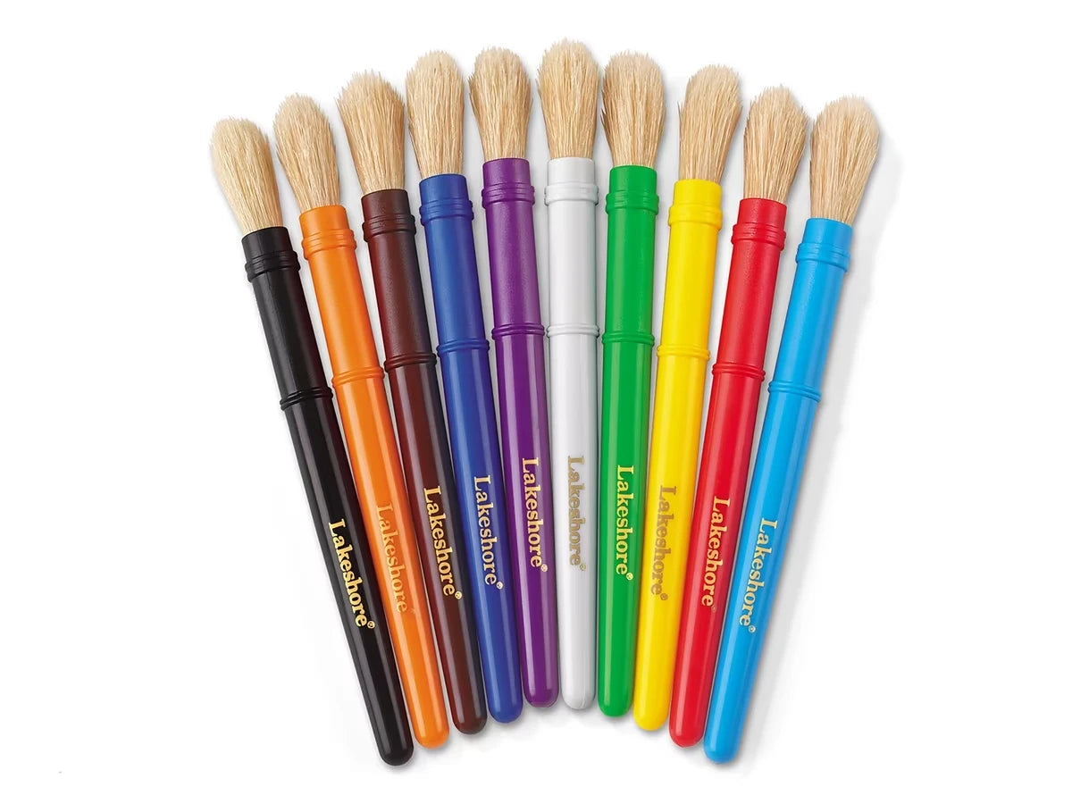 Natural-Bristle Paintbrushes - Set of 10 - US 3506