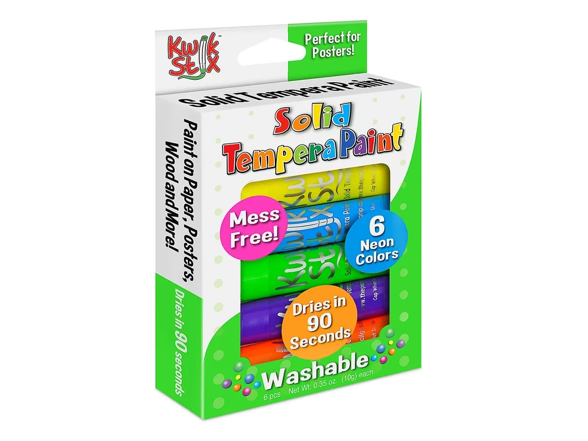 Neon Kwik Stix™ Tempera Painters - Set of 6 - US 3052