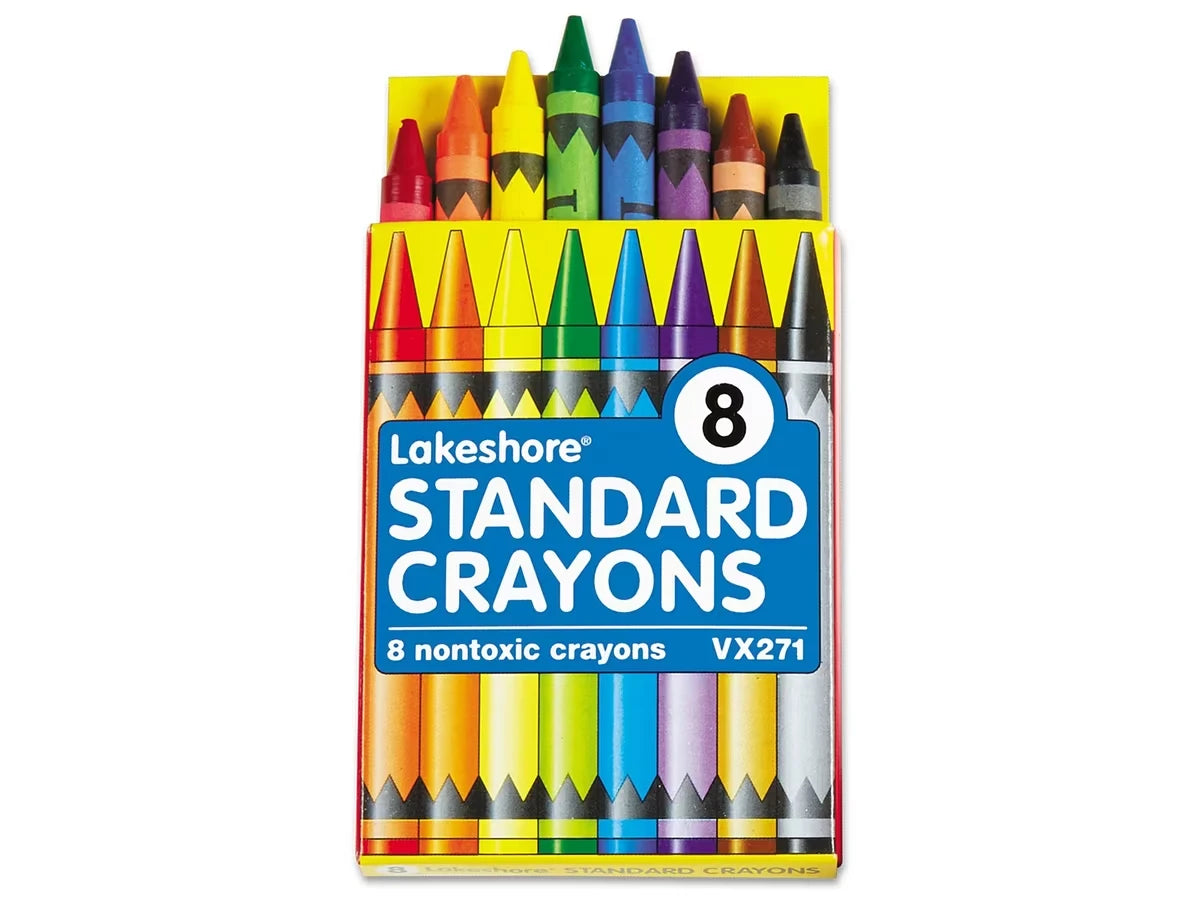 Lakeshore 8-Color Standard Crayons - Student Pack - US 7850