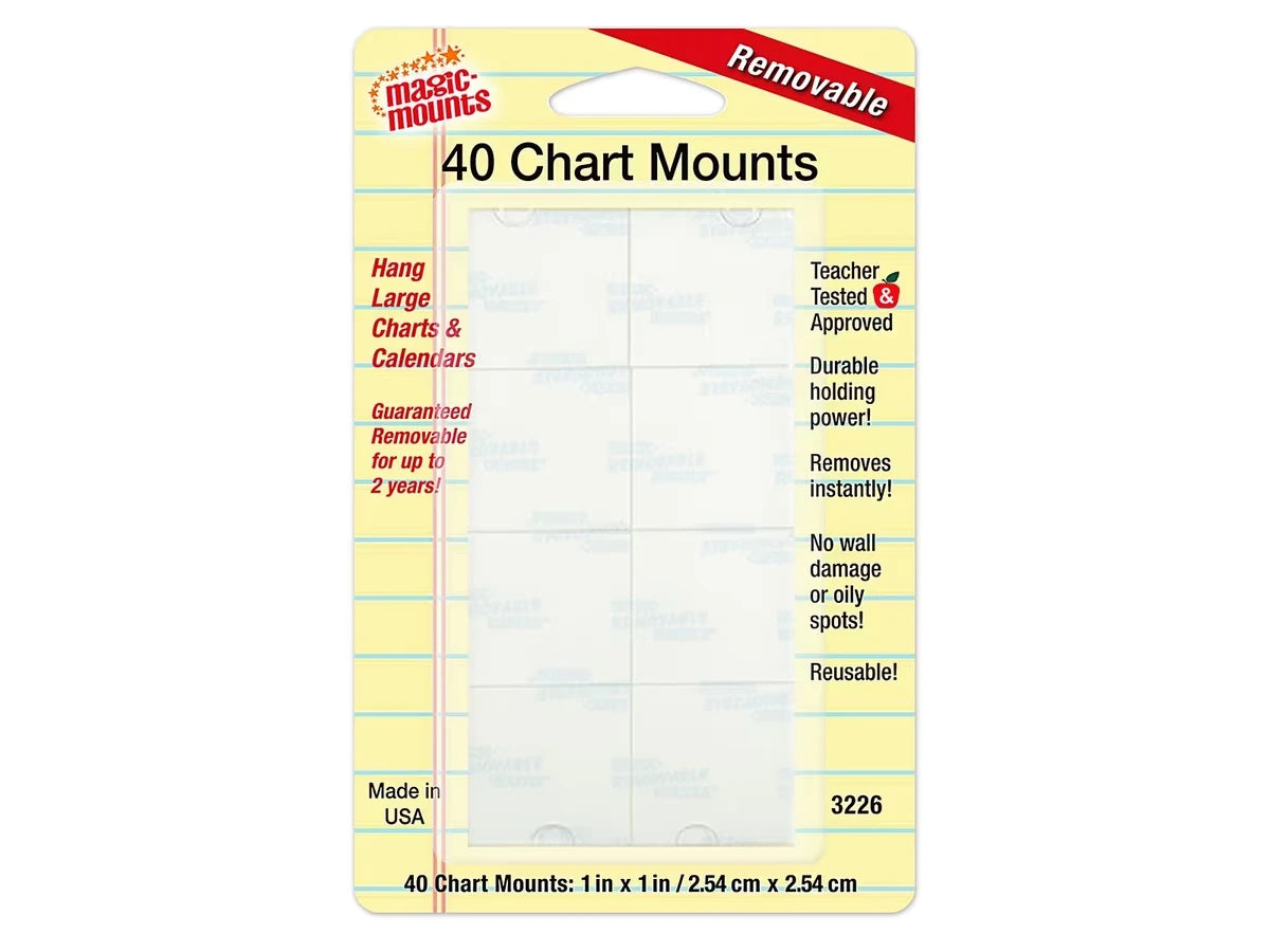 Removable Chart Mounts - Set of 40 - US 4006