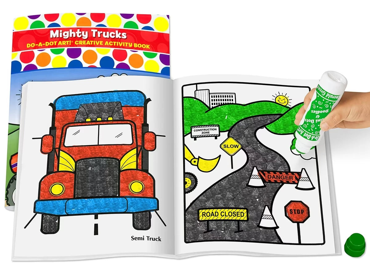 Do-A-Dot Art!® Mighty Trucks Activity Book - US 8051