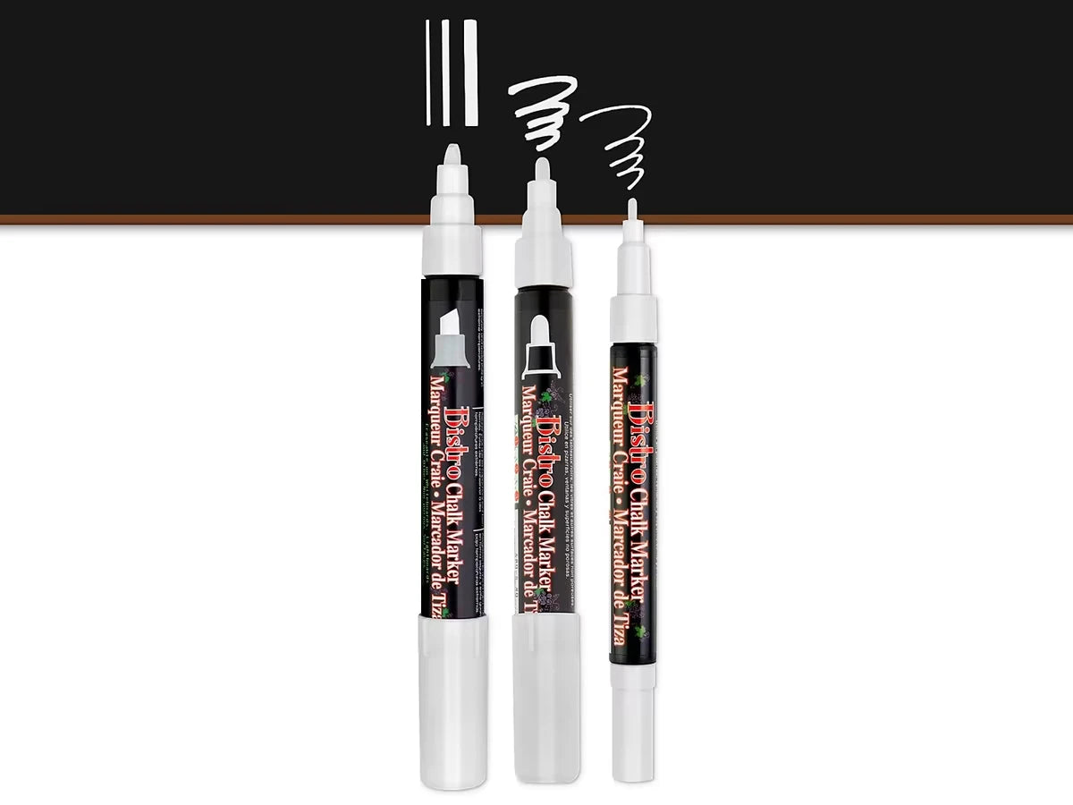 White Wet-Erase Chalk Markers - Set of 3 - US 3885