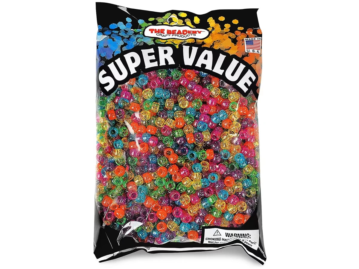 Glitter Pony Beads - US 5745