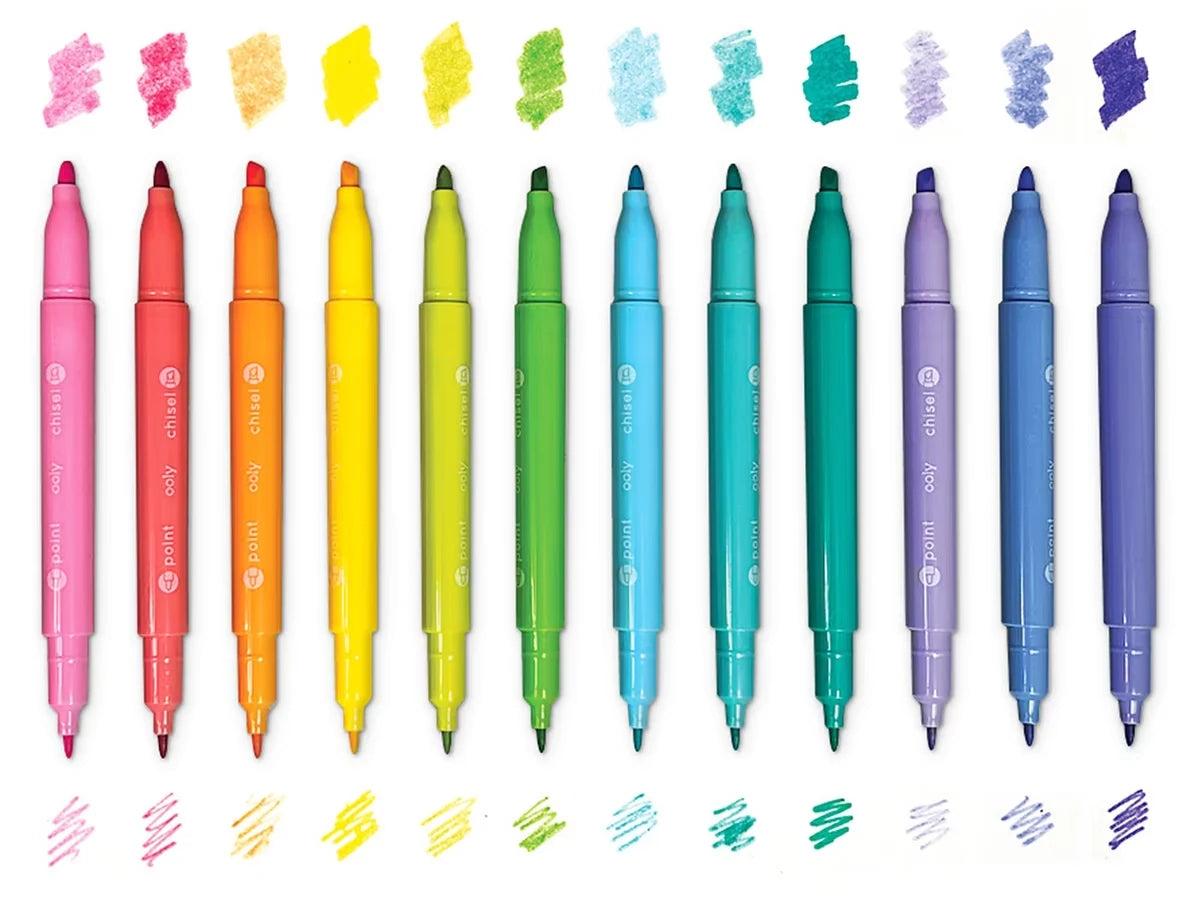 Pastel Dual-Tip Markers - Set of 12 - US 8461
