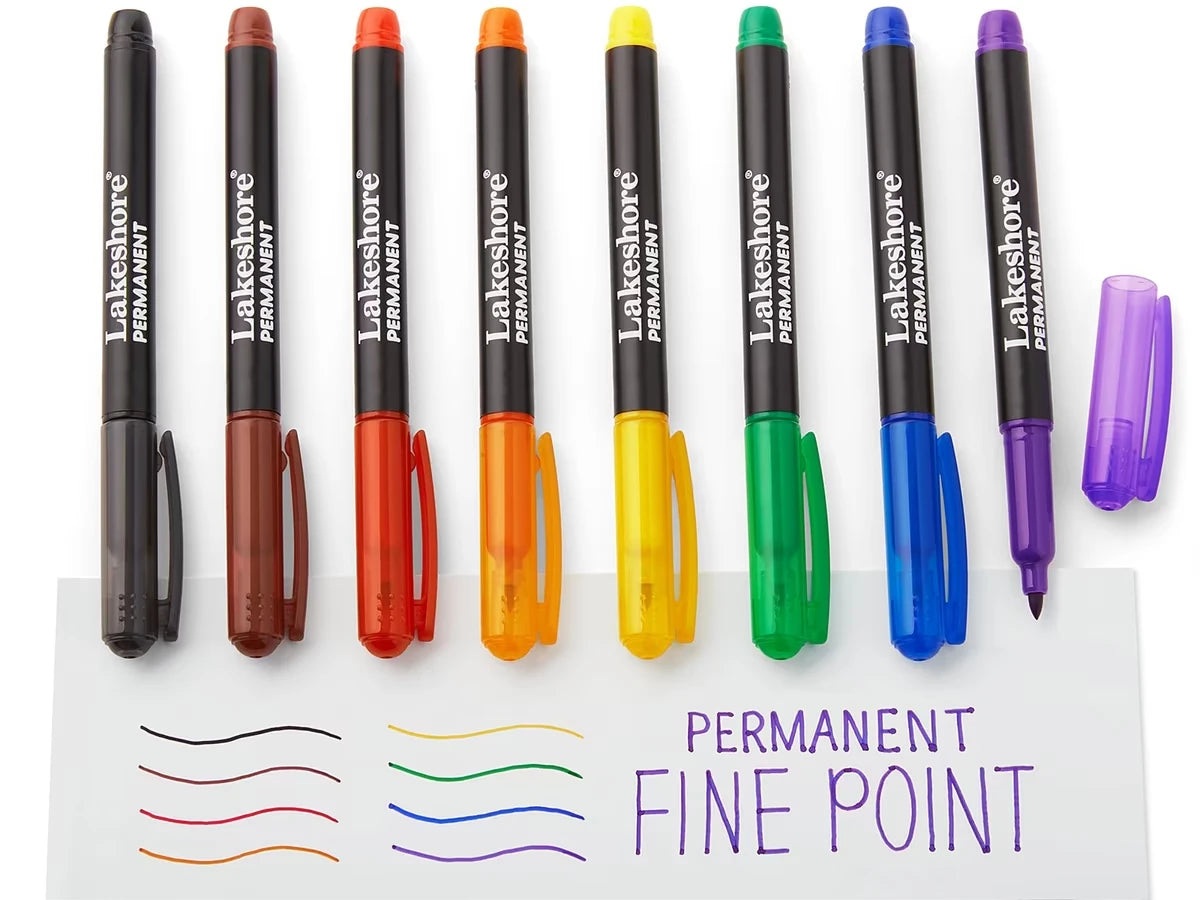 Permanent Thin-Line Markers - US 8157