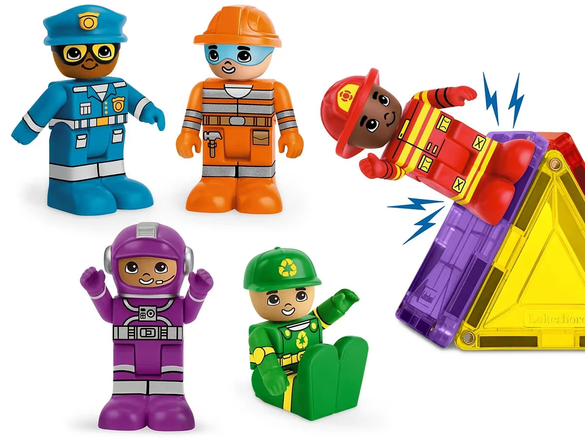 Magnetic Wonder Tiles® - Community Helpers - US 9074
