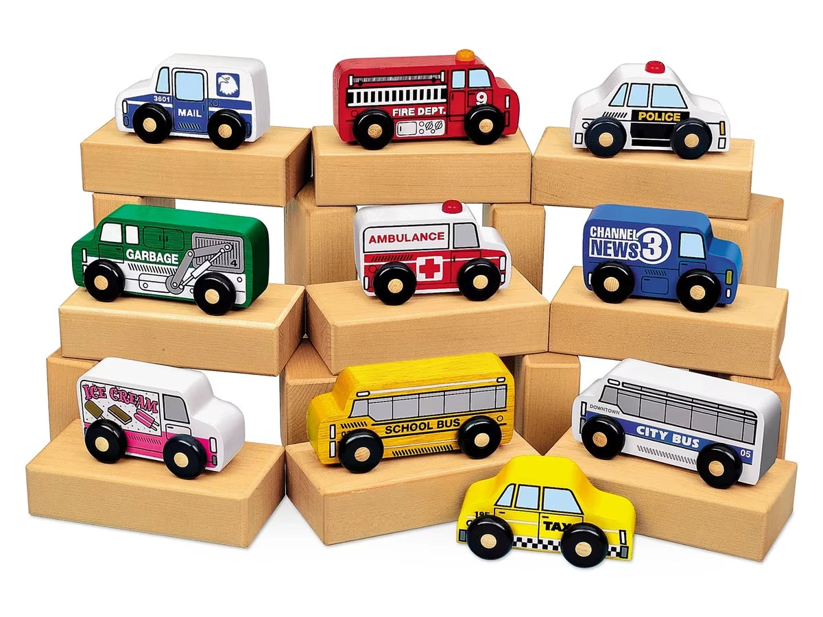Hardwood Community Vehicles - Set of 10 - US 2212