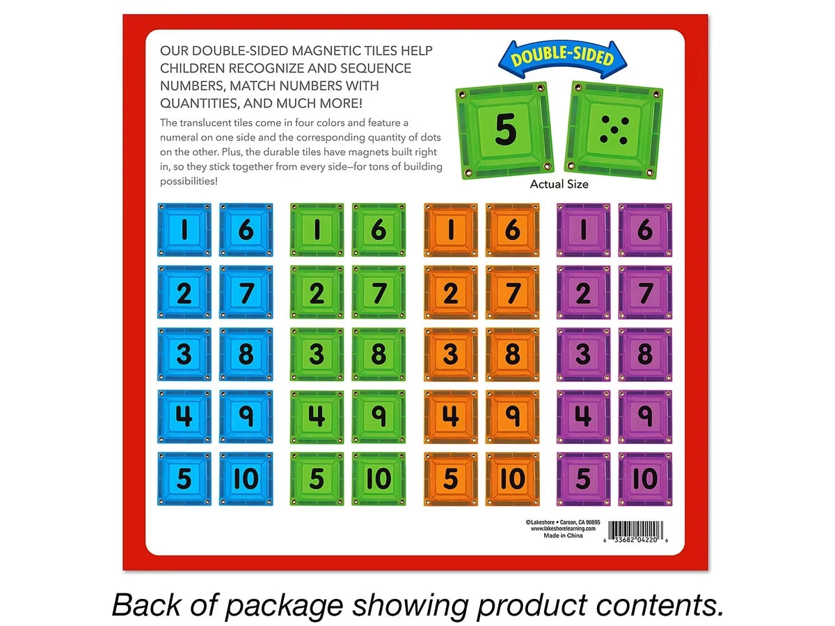 Double-Sided Magnetic Number Tiles - US 8420