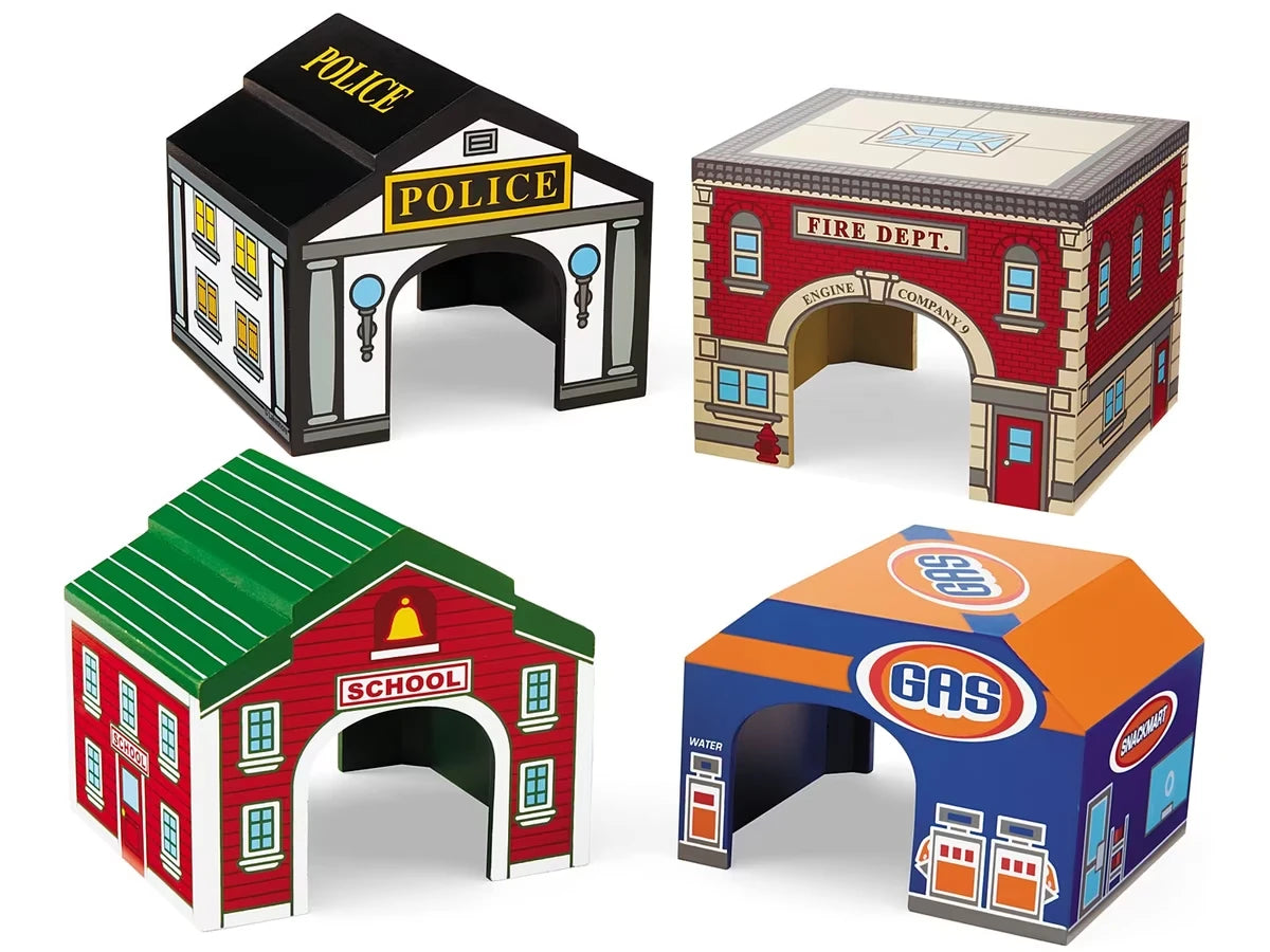 Block Play Garages - Set of 4 - US 3660