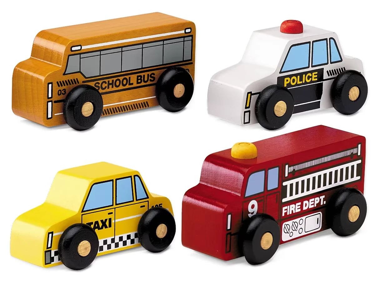 Block Play Vehicles - Set of 4 - US 2192