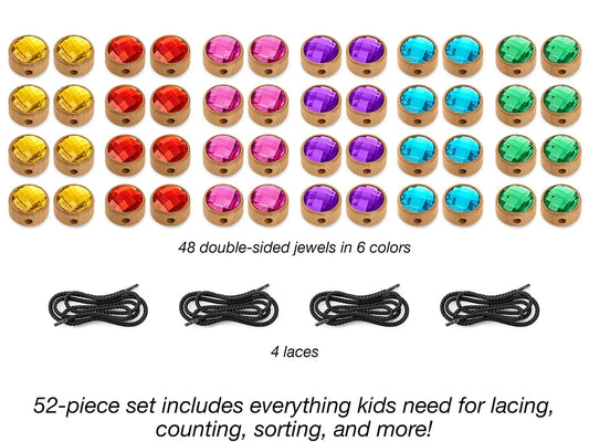 Wooden Lacing Jewels - US 1690