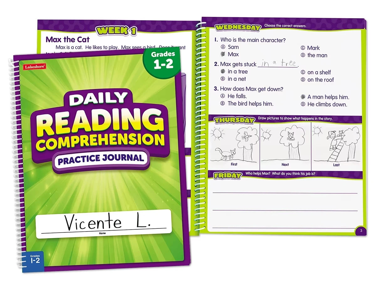 Reading Comprehension Daily Practice Journal - Gr. 1-2 - US 1523