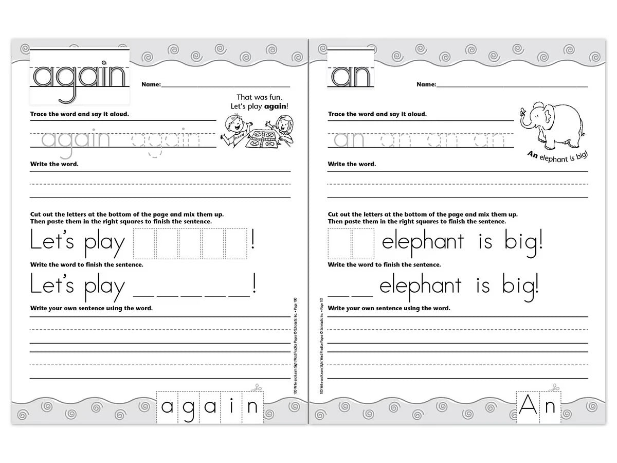 Sight-Word Writing Practice Workbook - US 9406