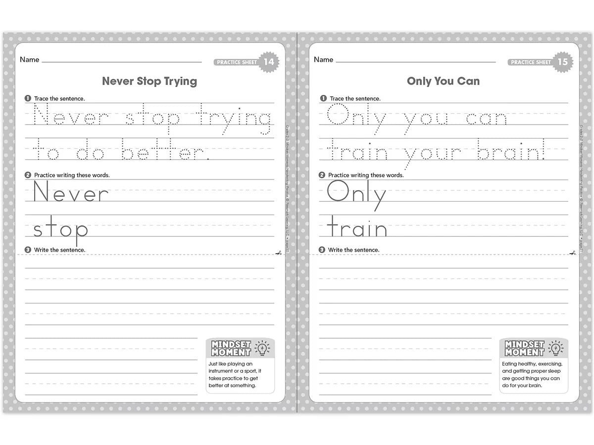 Handwriting Practice Workbook - Gr. 2-3 - US 2000