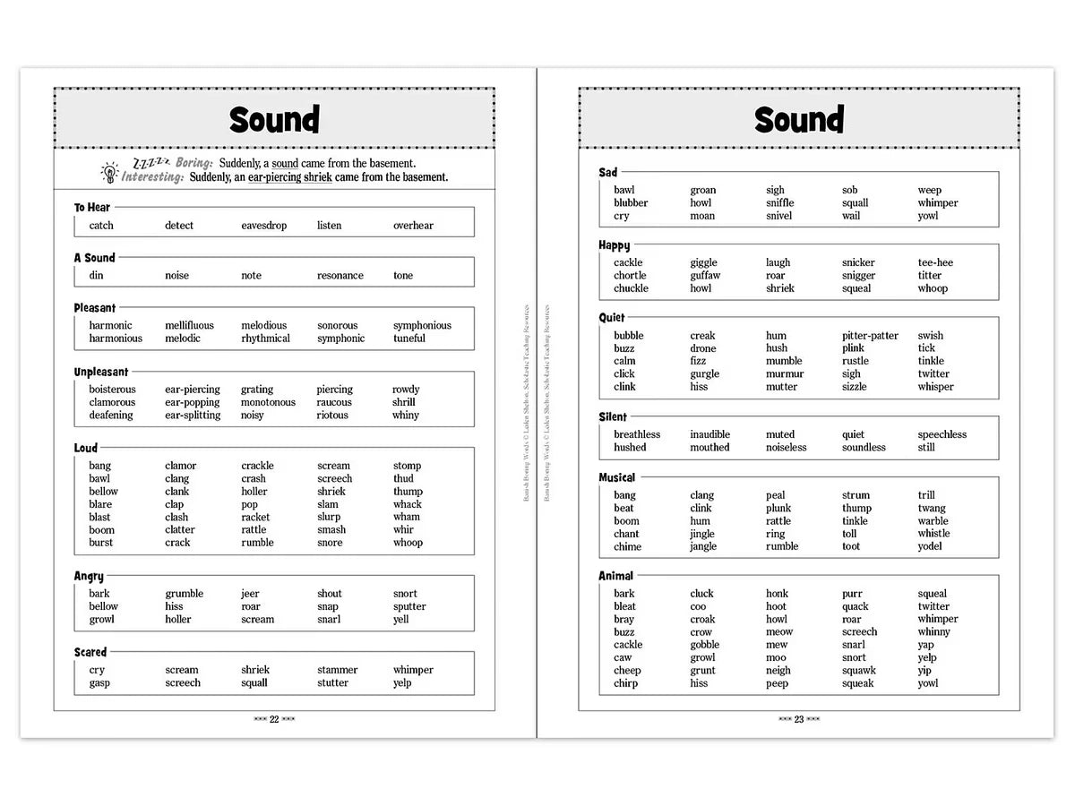 Banish Boring Words Workbook - US 3212