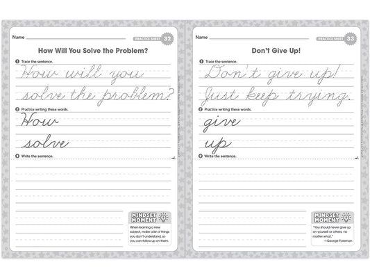 Cursive Writing Practice Workbook - Gr. 2-3 - US 9669