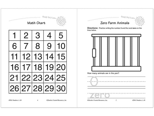 Numbers 1-30 Workbook - US 2097