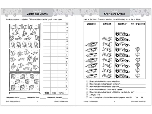Instant Math Practice Workbook - Gr. 2 - US 2968