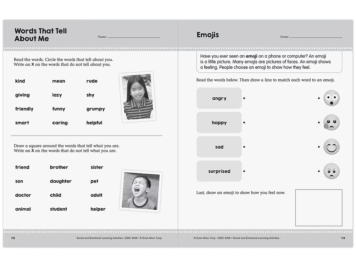 Social and Emotional Learning Activity Workbook - Gr. 1-2 - US 6731