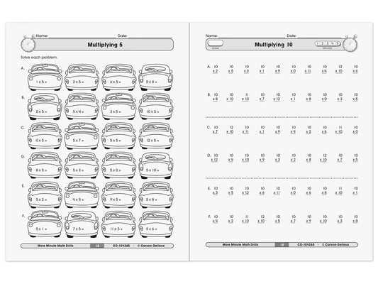 Multiplication & Division Minute Math Drills Workbook - US 3894