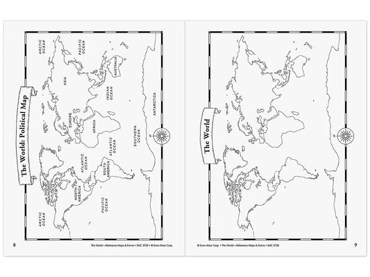 The World: Reference Maps & Forms Workbook - US 2361