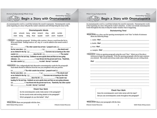 Weekly Writing Lessons Workbook - Gr. 5-6 - US 9108