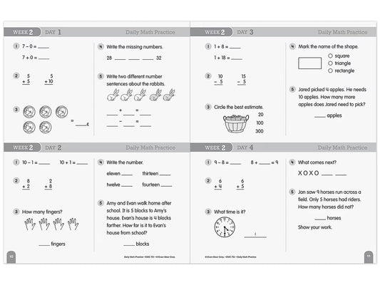 Daily Math Practice Workbook - Gr. 2 - US 2486