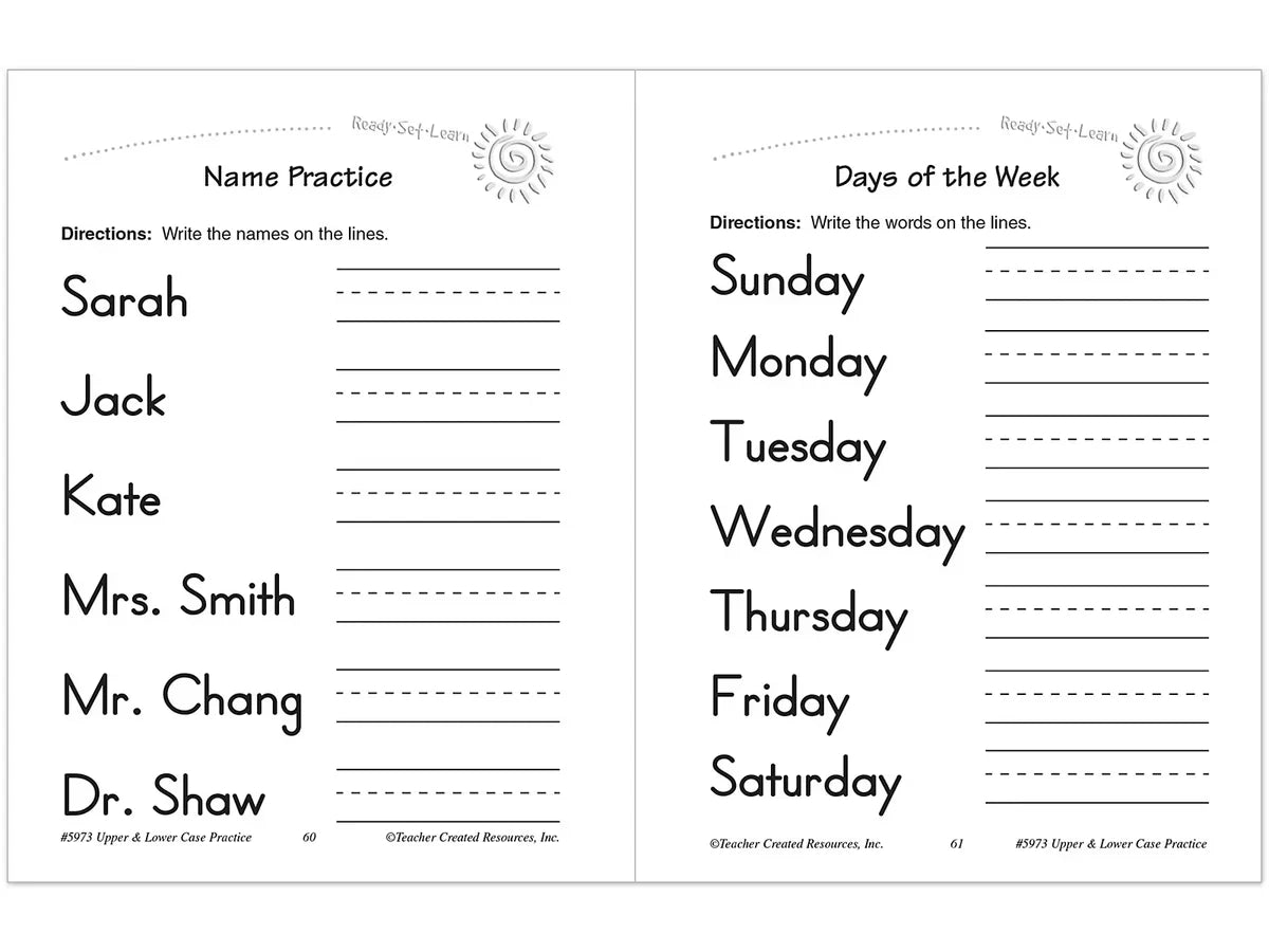 Letter Practice Workbook - US 6268