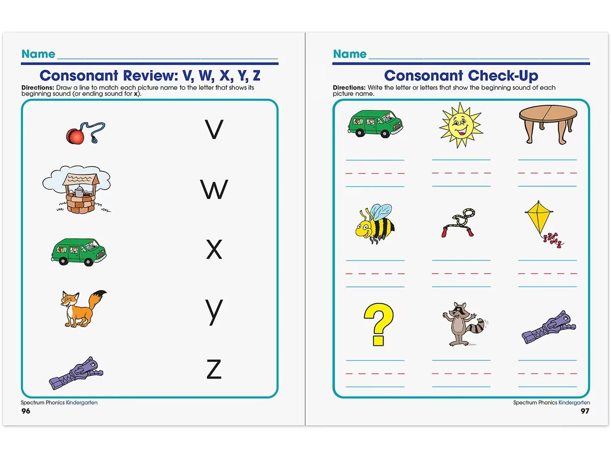 Spectrum® Phonics Workbook - Kindergarten - US 3253