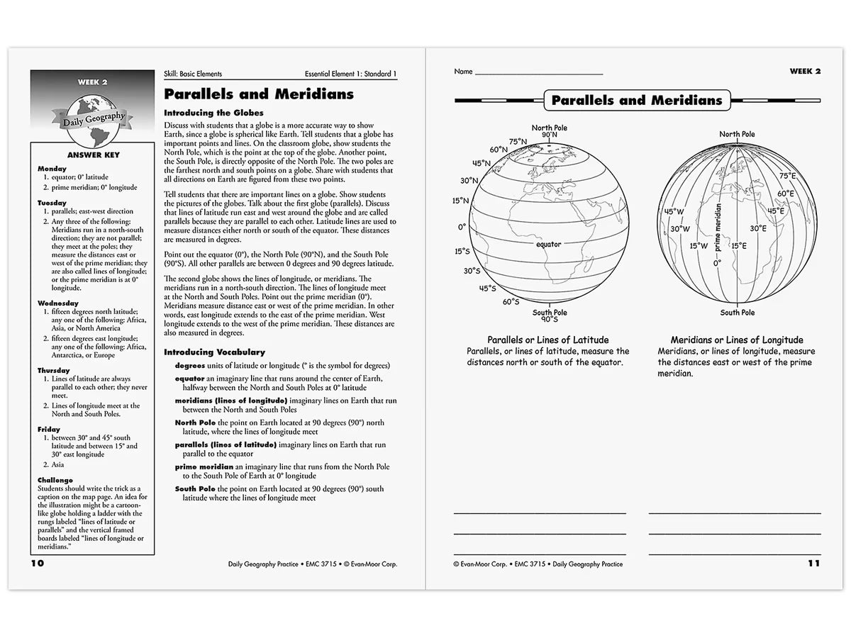 Daily Geography Practice Workbook - Gr. 6 - US 2517