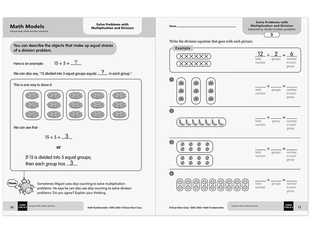 Math Fundamentals Workbook - Gr. 3 - US 1199