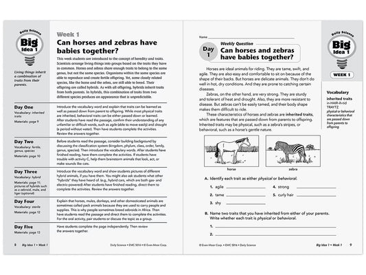 Daily Science Reproducible Activities Workbook - Gr. 6 - US 6119