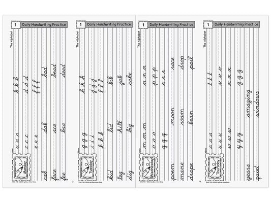 Contemporary Cursive Daily Handwriting Practice Workbook - US 7332