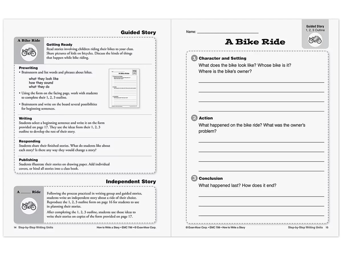 How to Write a Story Workbook - Gr. 1-3 - US 6387