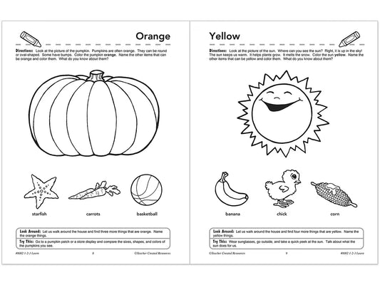 1-2-3 Learn Workbook - Preschool-Pre K - US 6413