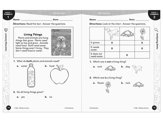 180 Days of Science Workbook - Kindergarten - US 9556