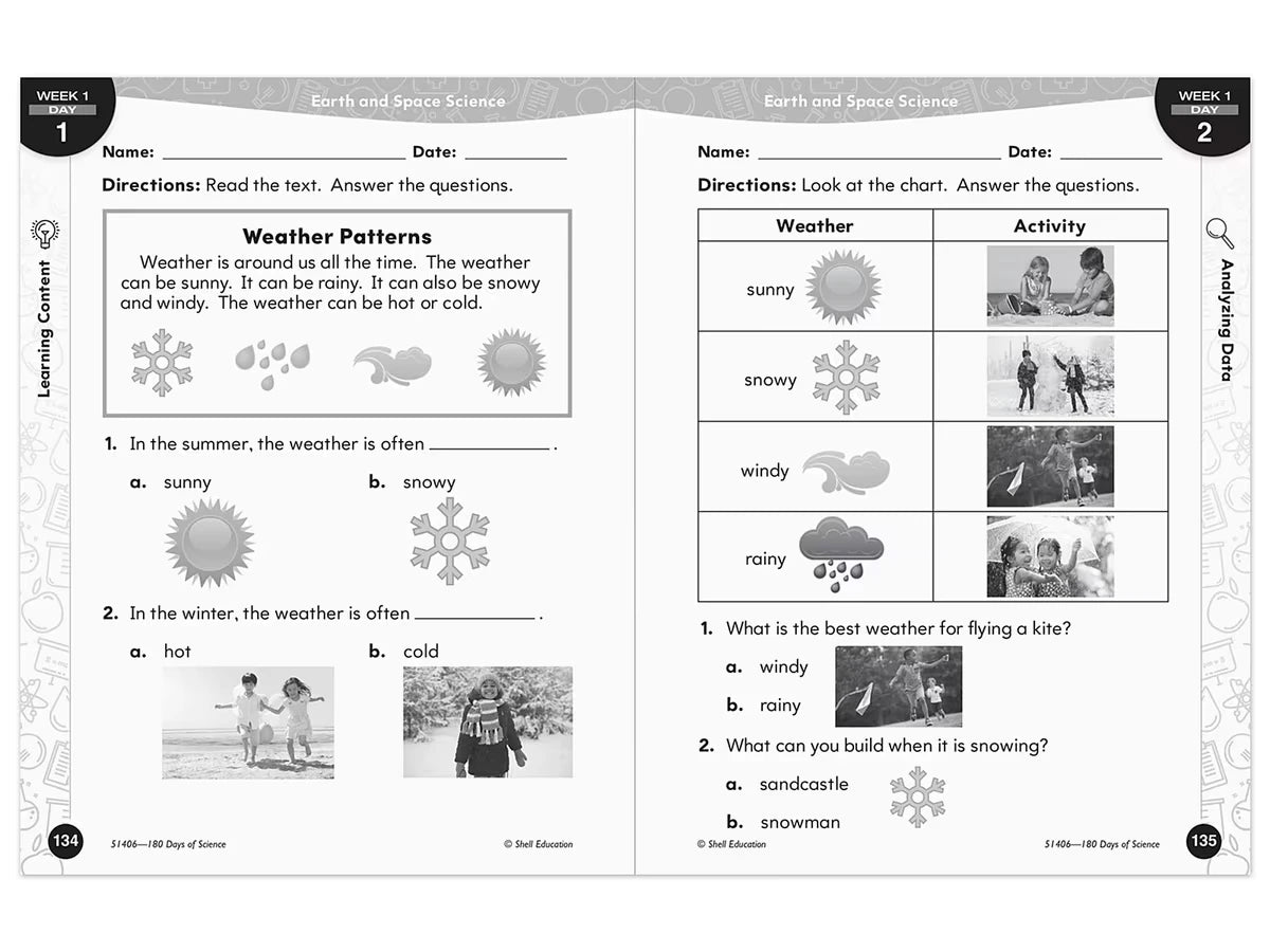 180 Days of Science Workbook - Kindergarten - US 9556