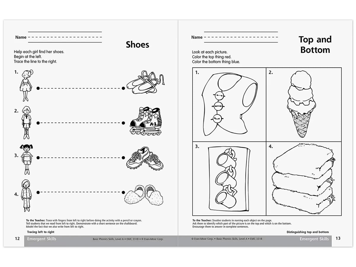 Basic Phonics Skills Workbook - Pre K-K - US 2729
