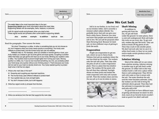 Reading Comprehension Fundamentals Workbook - Gr. 4 - US 4931