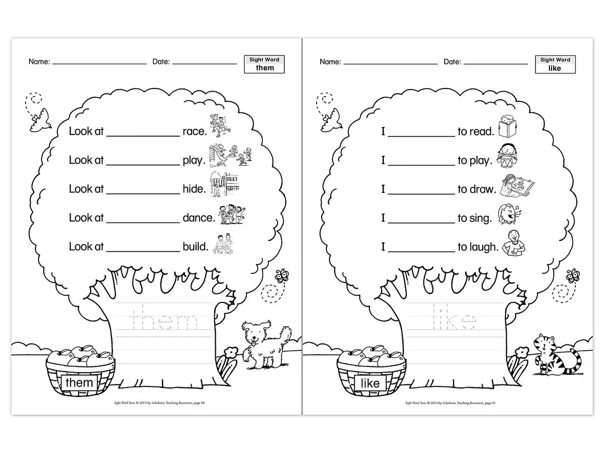 Sight-Word Trees Workbook - US 9535
