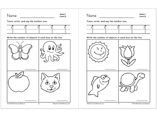Math Practice for Beginners Workbook - US 3436