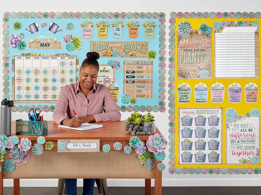 Rustic Bloom Classroom Rules Poster - US 3837