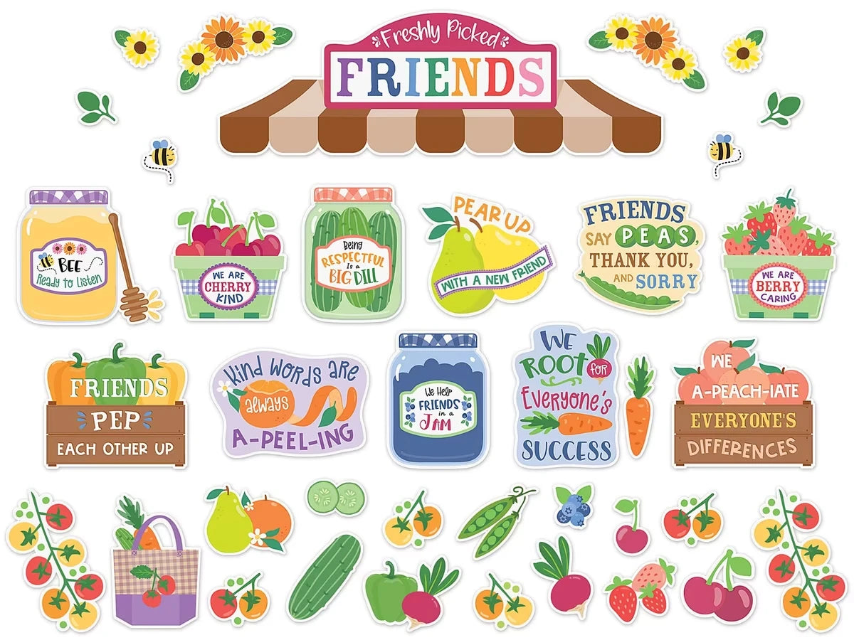 Farmers Market Freshly Picked Bulletin Board Set - US 4333