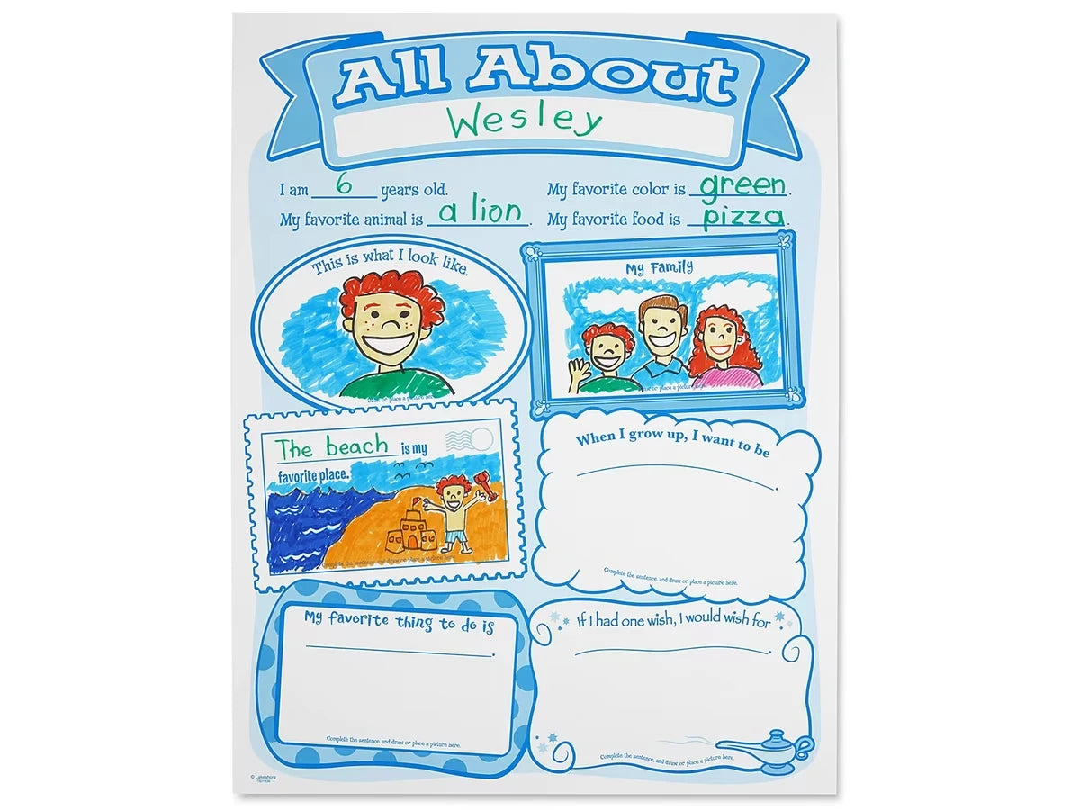 All About Me Posters - Set of 30 - US 1143