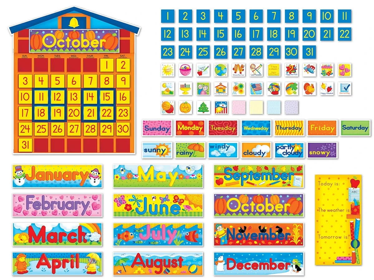 Schoolhouse Calendar Bulletin Board Set - US 4167