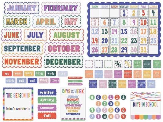 Color Crush Calendar Bulletin Board Set - US 9341