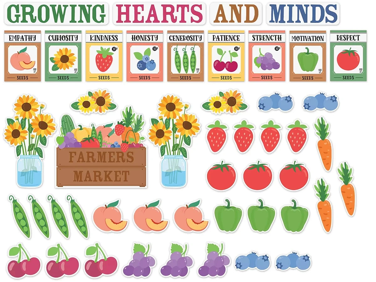 Farmers Market Growing Hearts Bulletin Board Set - US 5702