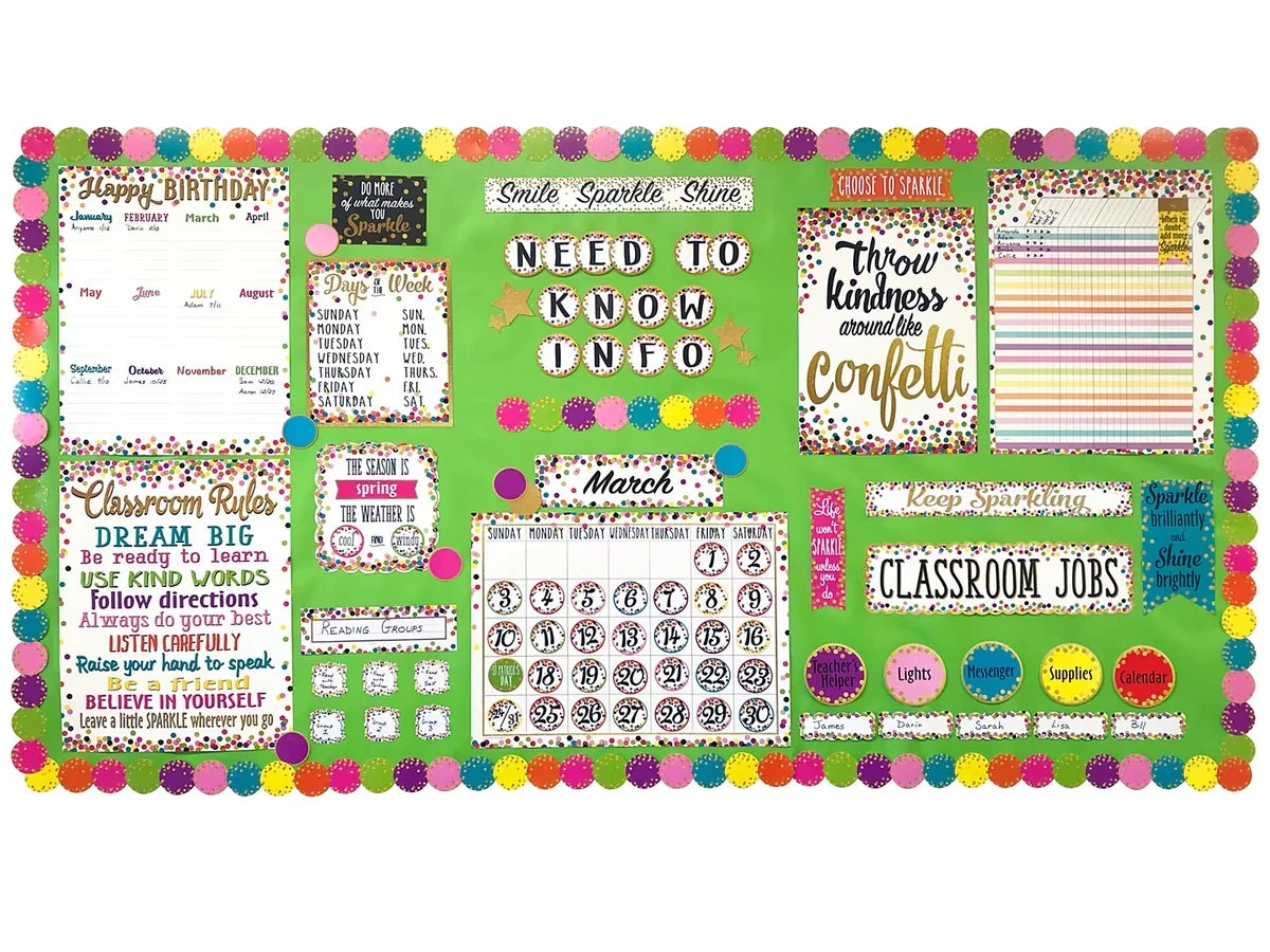Confetti Circle 3 1/2" Punch-Out Letters - US 6615