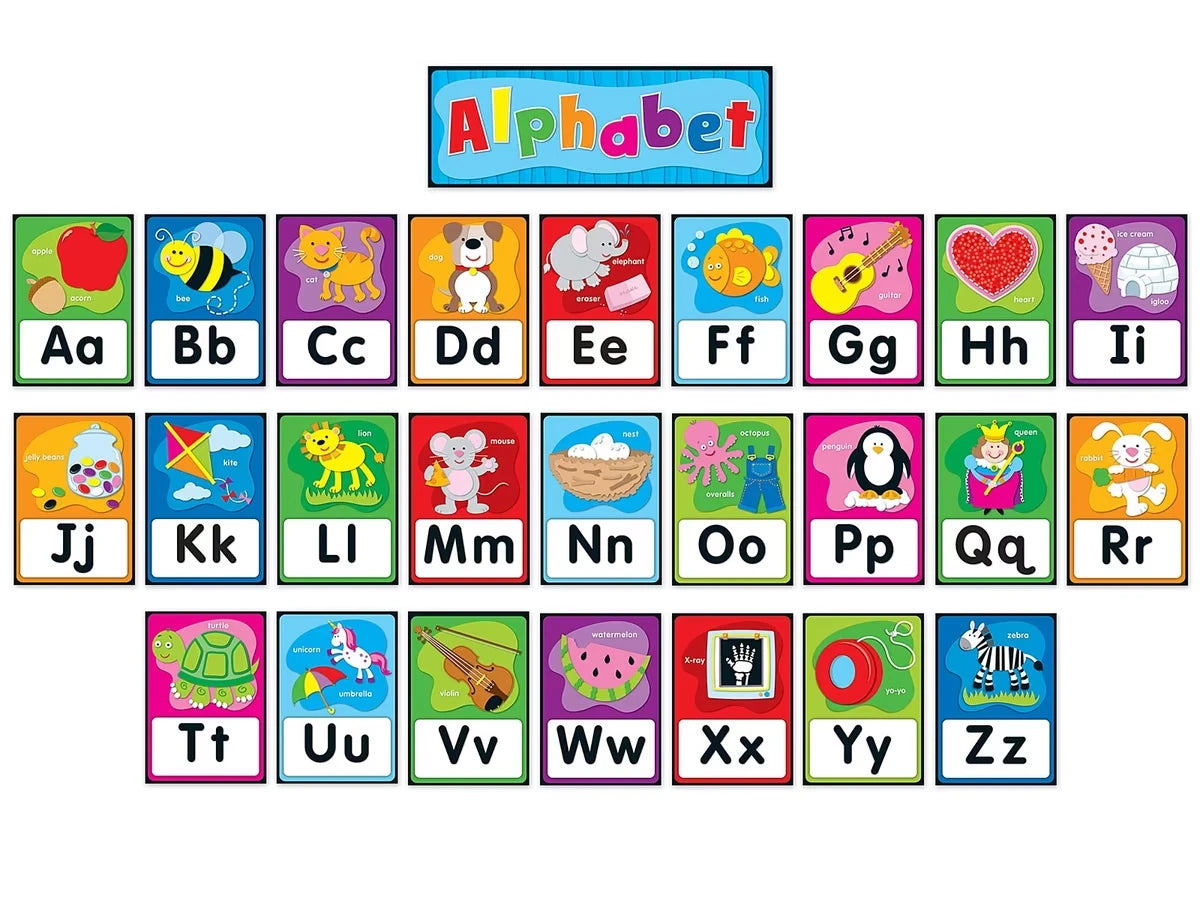Alphabet Card Self-Adhesive Bulletin Board Set - US 3016